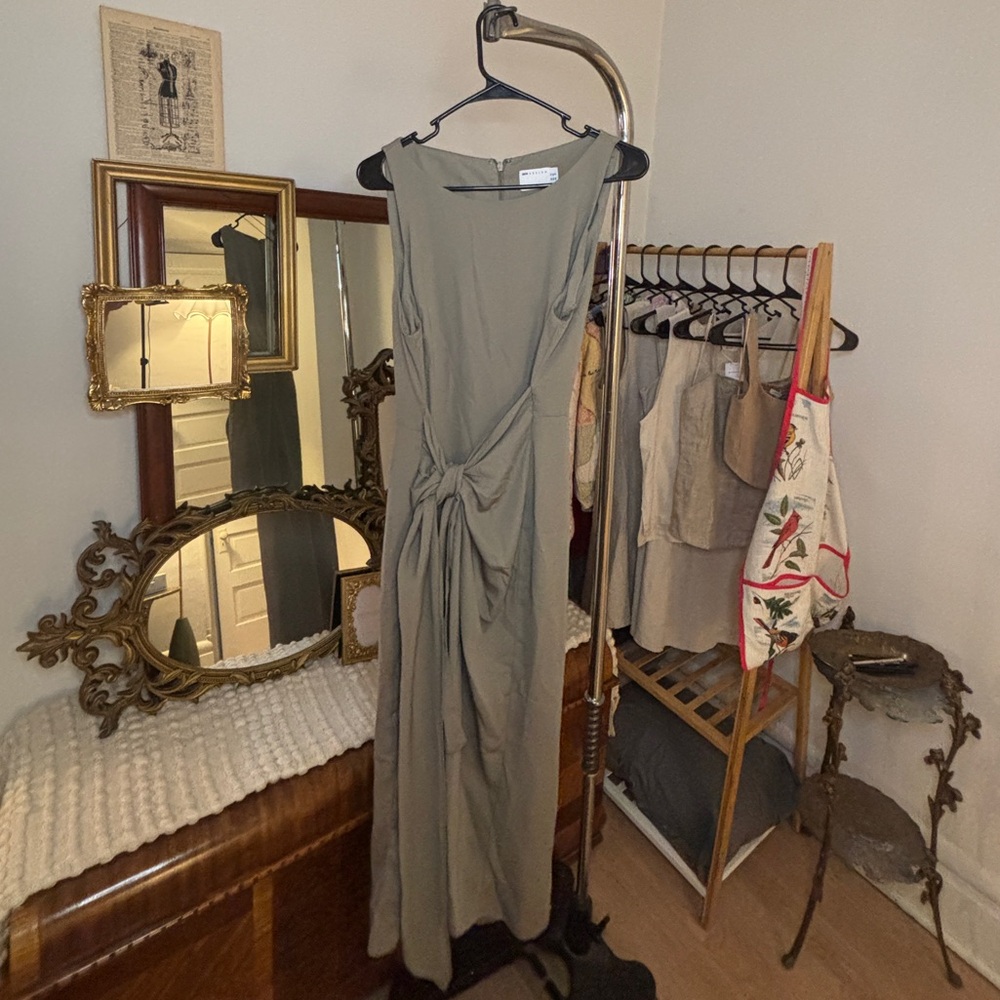 SOLD ASOS Design Olive Green Wrap Maxi Dress, sz10